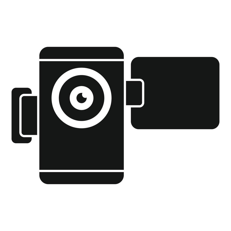 icono de cámara de video en casa, estilo simple vector