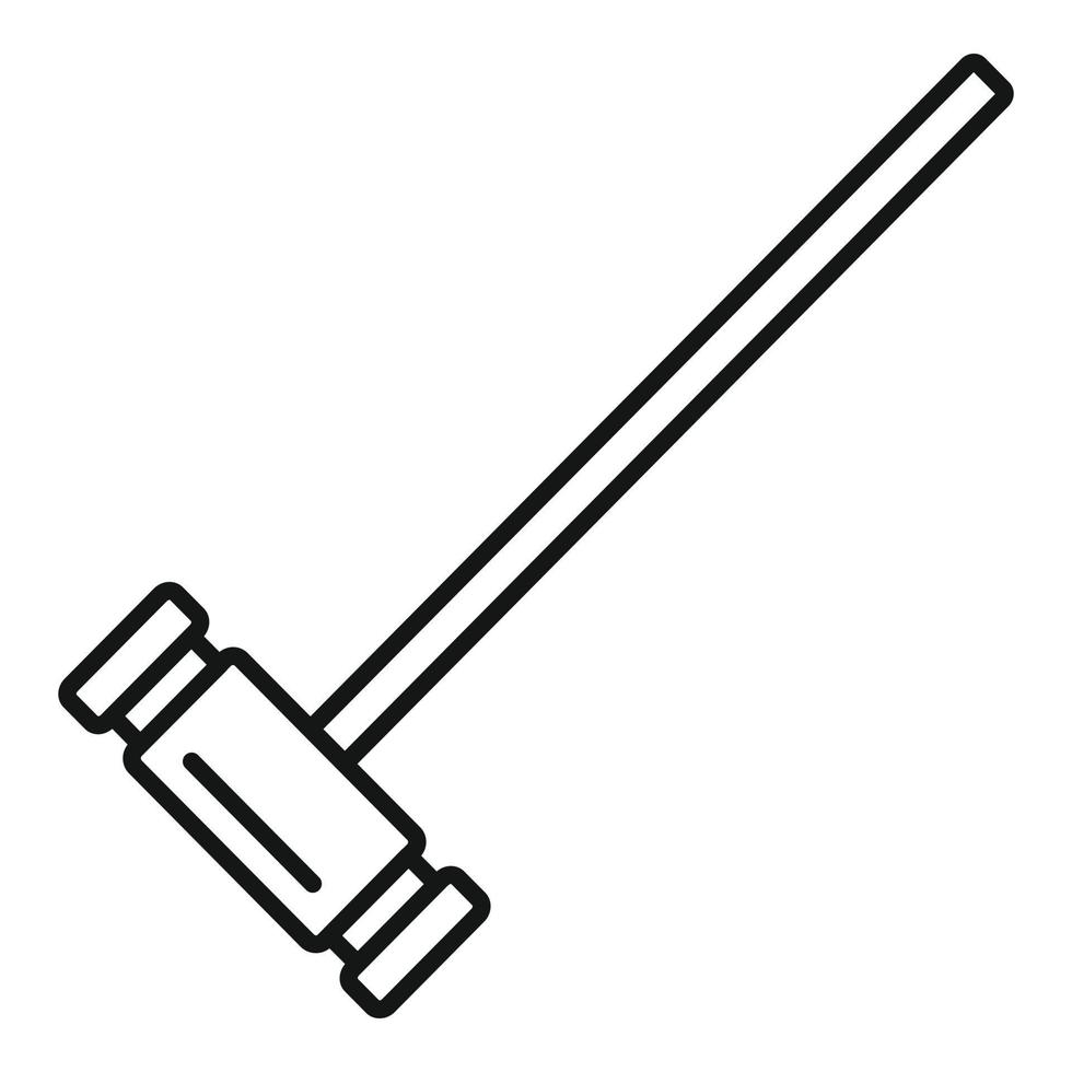 Croquet wood mallet icon, outline style 14443545 Vector Art at Vecteezy