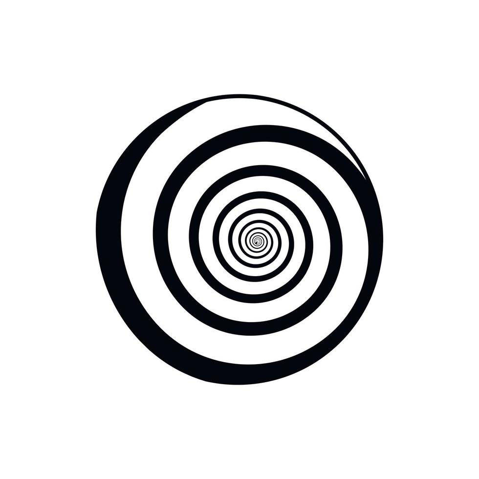 Hypnotic circle icon, outline style vector