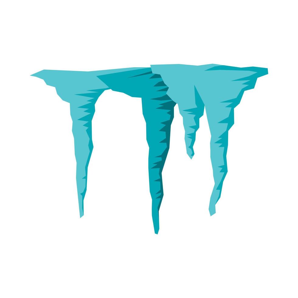 Icicles icon, flat style vector