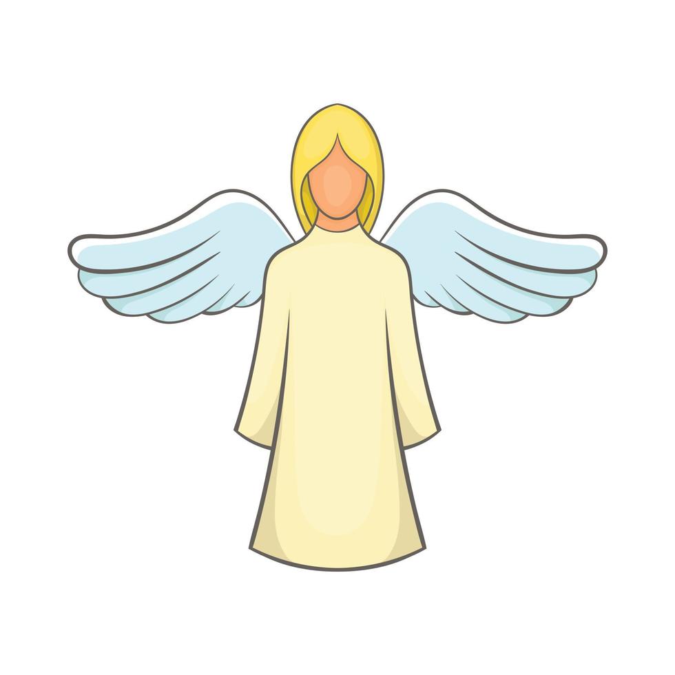 Angel icon in cartoon style vector