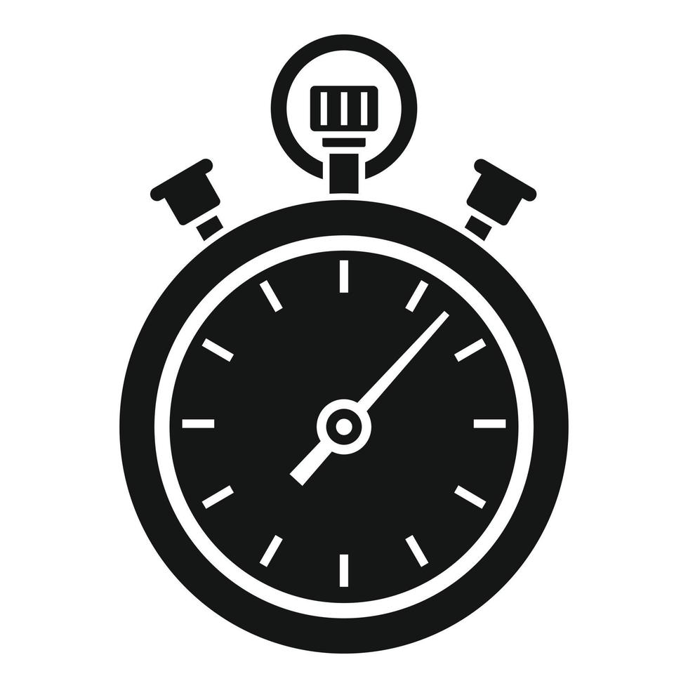 Stopwatch icon, simple style vector