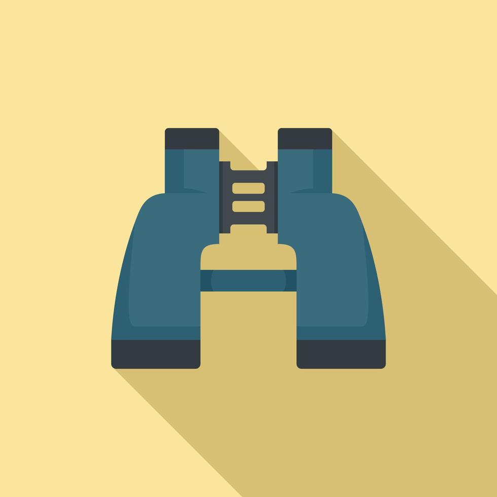 Binoculars icon, flat style vector