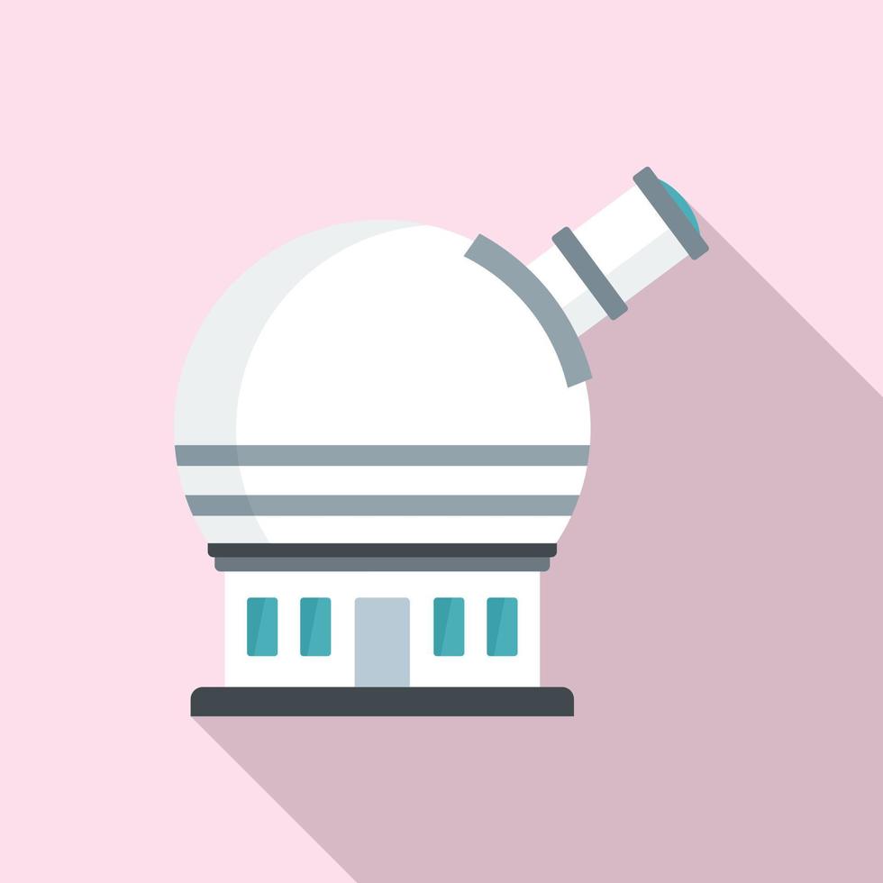 Astronomical observatory icon, flat style vector