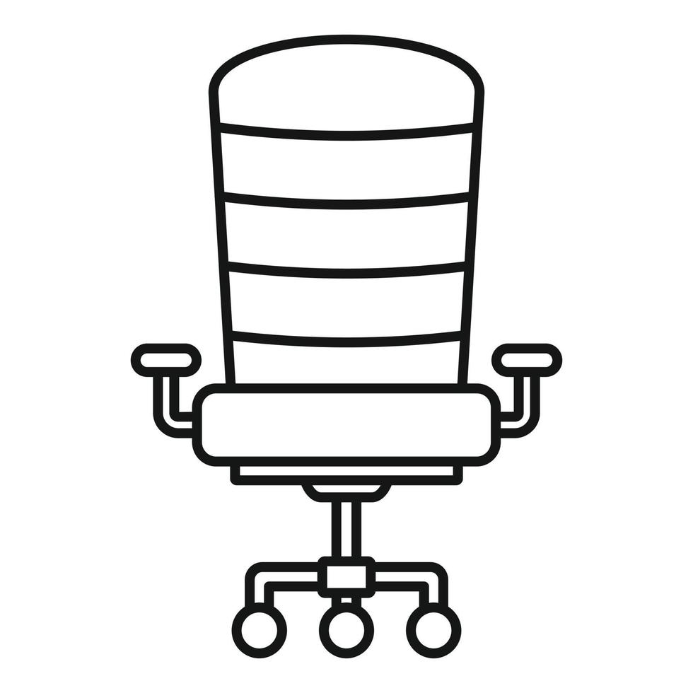 Modern desk chair icon, outline style vector