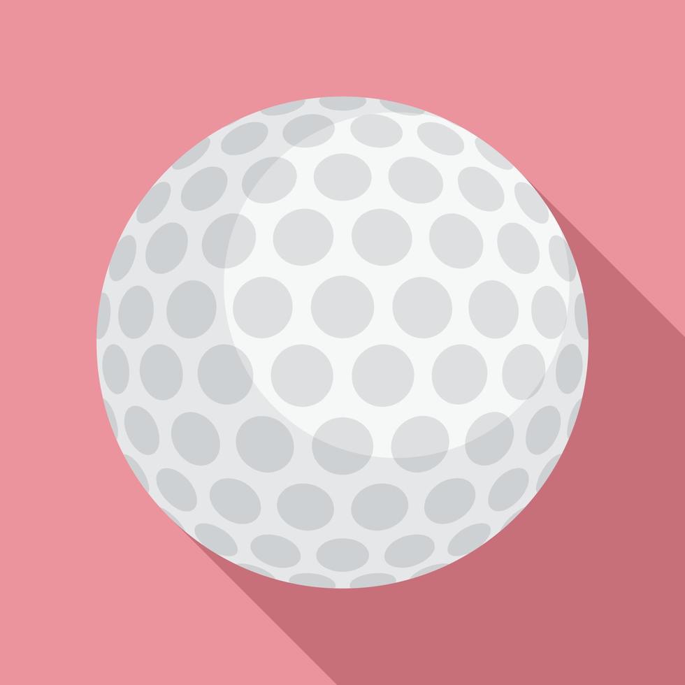 Golf ball icon, flat style vector