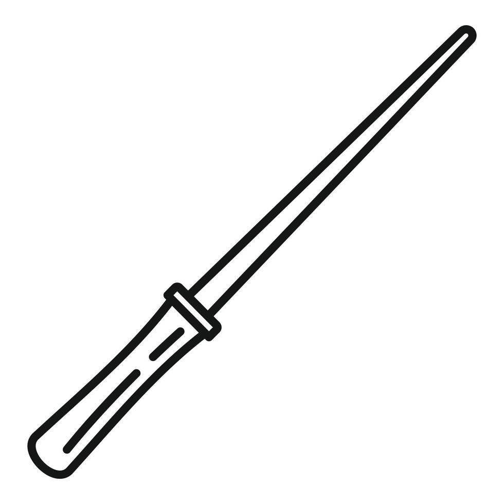 Magic stick icon, outline style vector