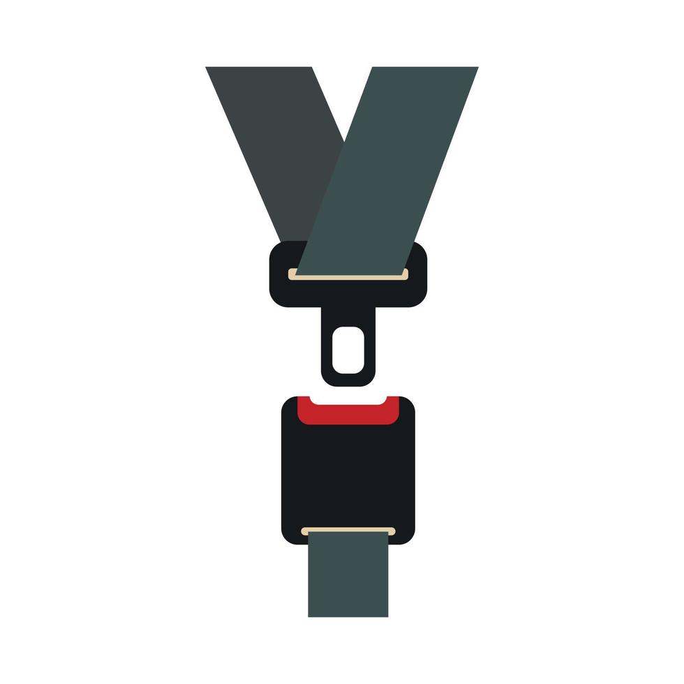 Safety belt icon in flat style vector