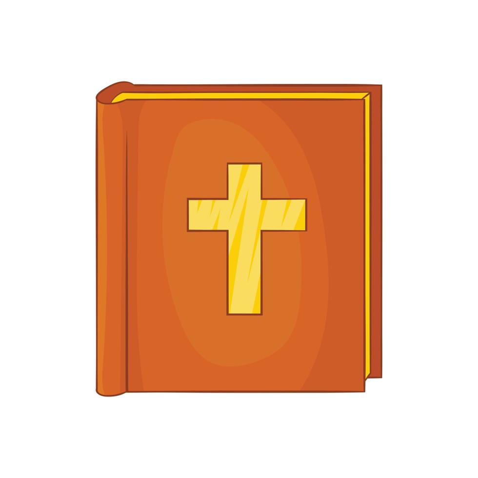 icono de la biblia en estilo de dibujos animados vector