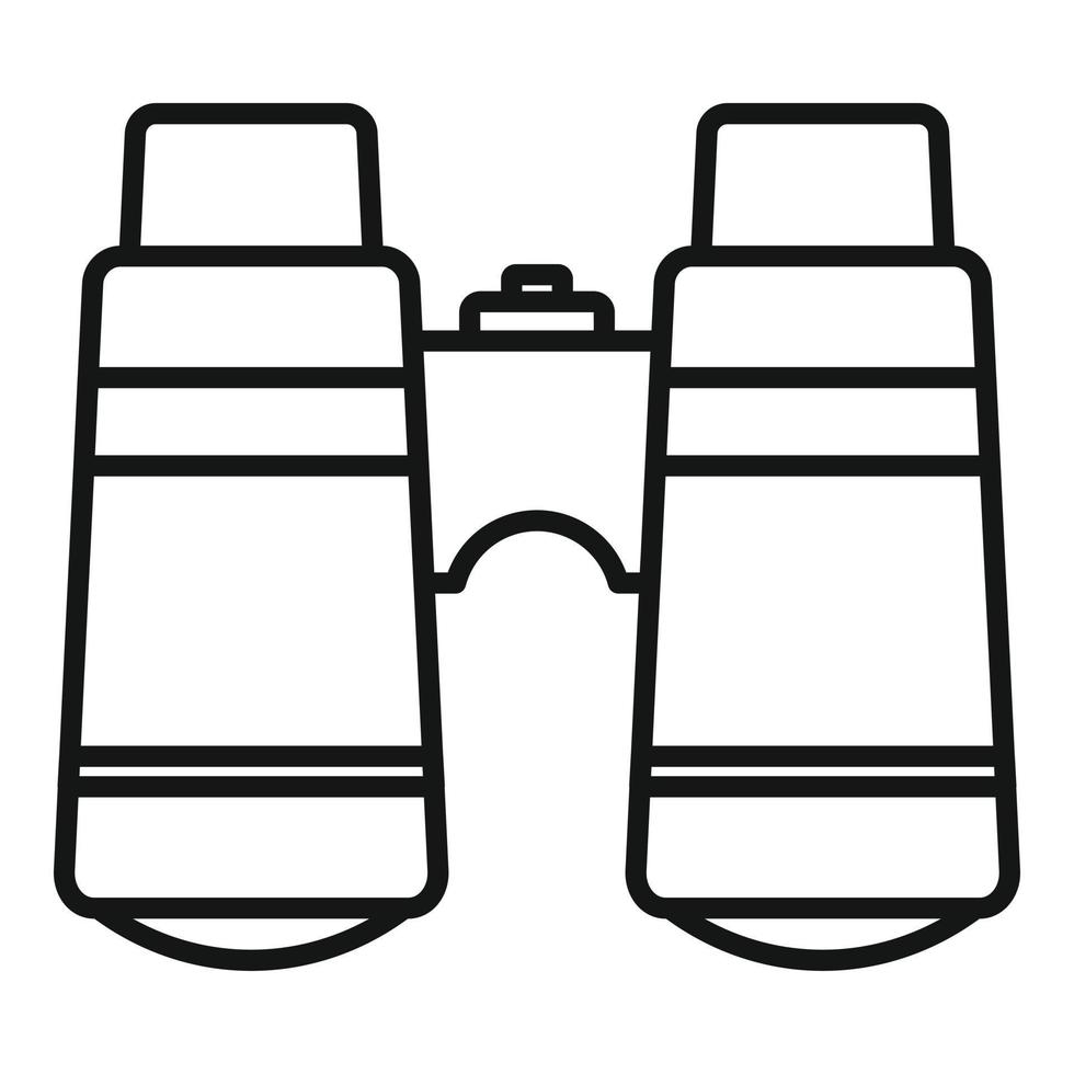 Camp binocular icon, outline style vector