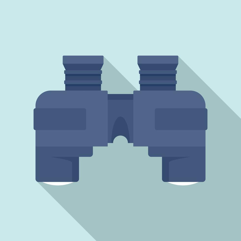 icono binocular marino azul, estilo plano vector