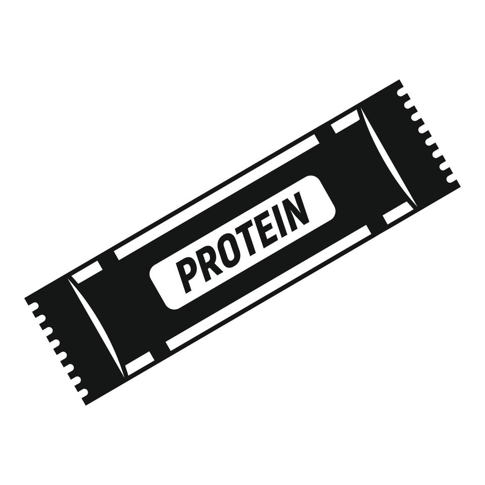 Protein sport bar icon, simple style vector