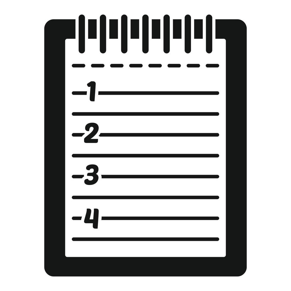 Paper notepad icon, simple style vector