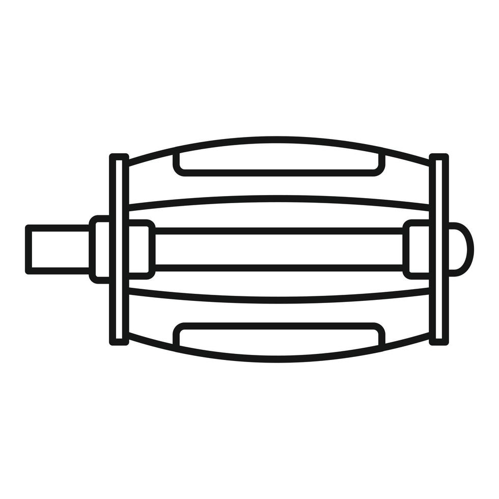 icono de pedal de bicicleta, estilo de esquema vector
