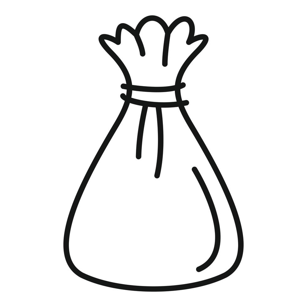 Magic bag icon, outline style vector
