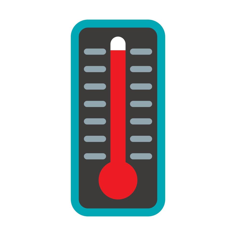 Thermometer indicates high temperature icon vector