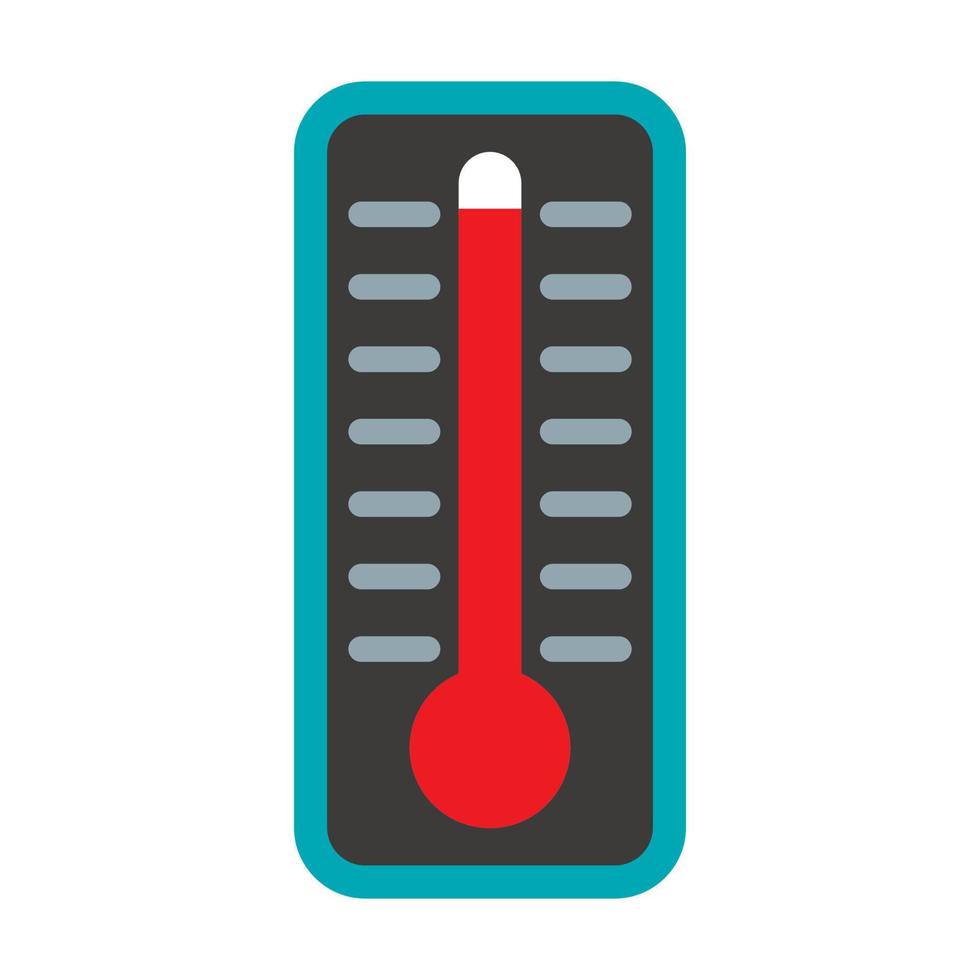 Thermometer indicates high temperature icon vector