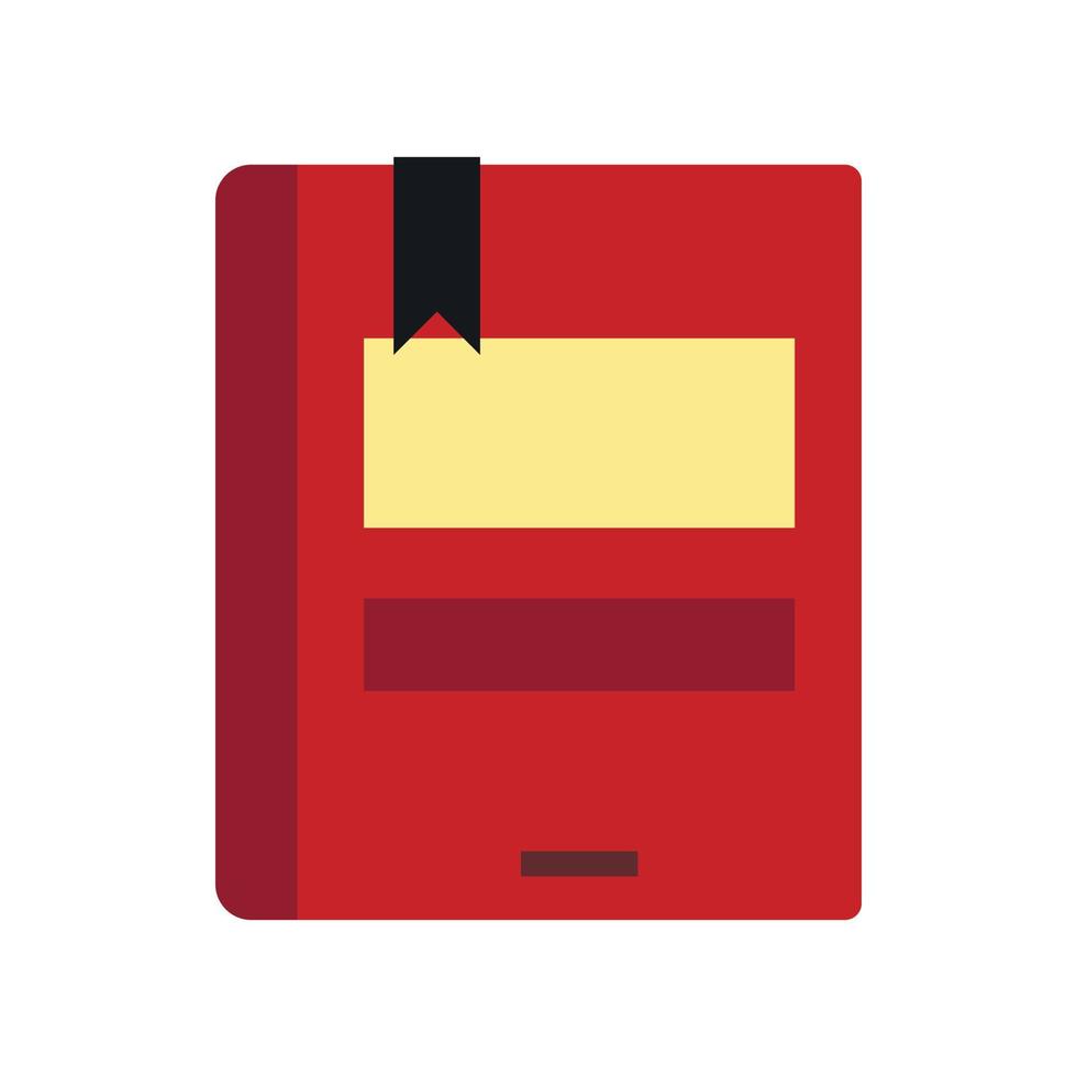 Book icon, flat style vector