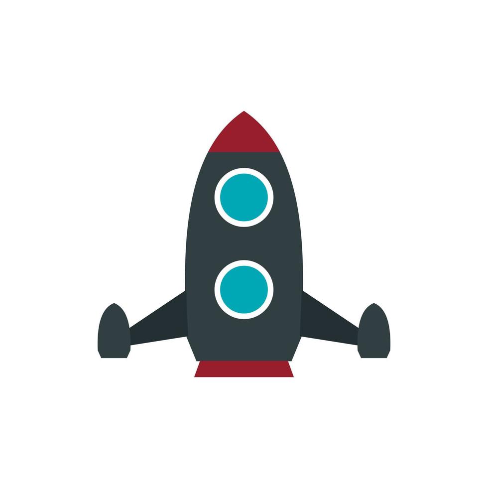 Rocket icon in flat style vector