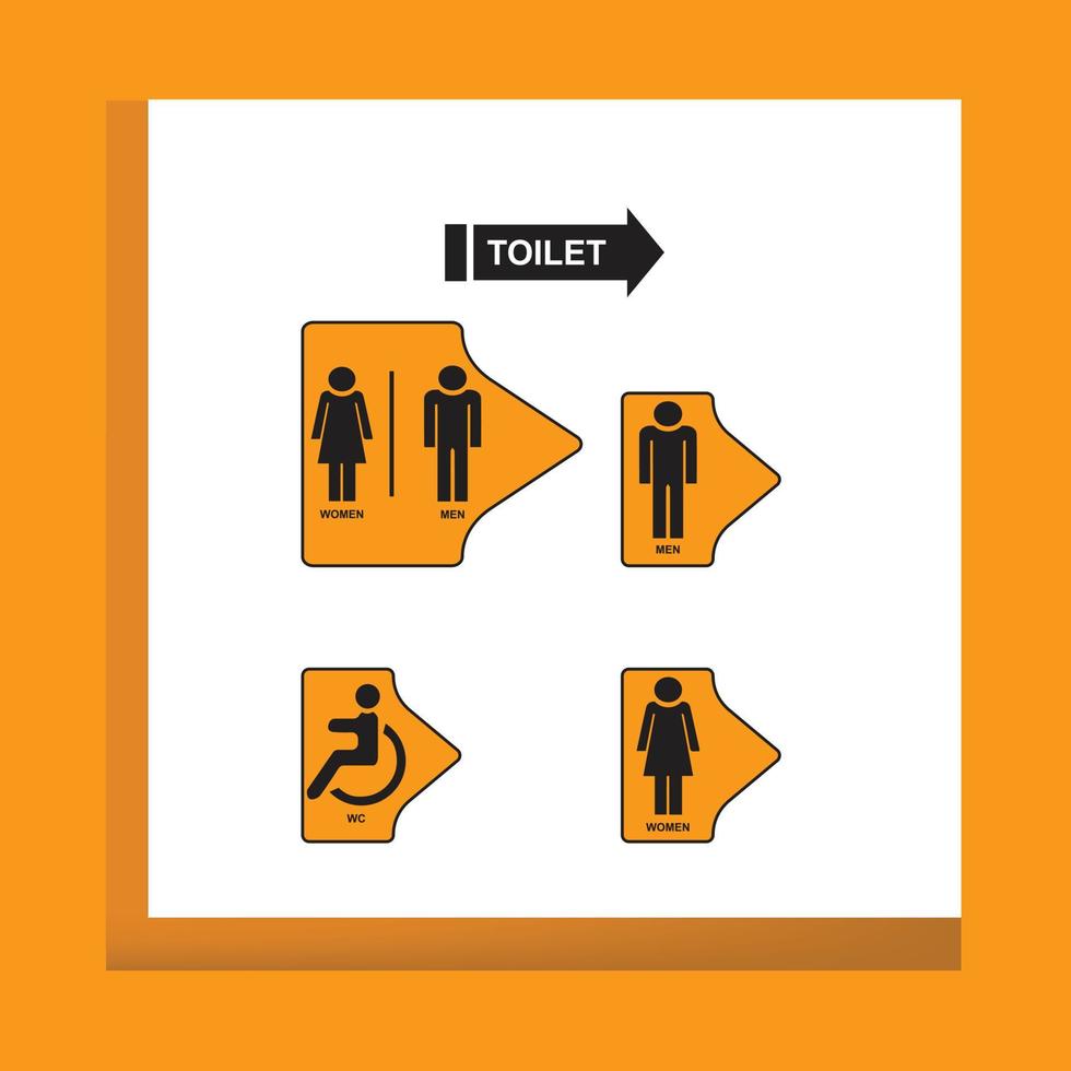 conjunto de iconos de baño, señales de baño, wc sign.vector vector