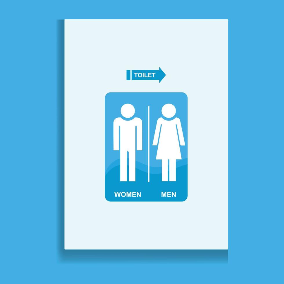 conjunto de iconos de vector de baño, baño masculino o femenino wc