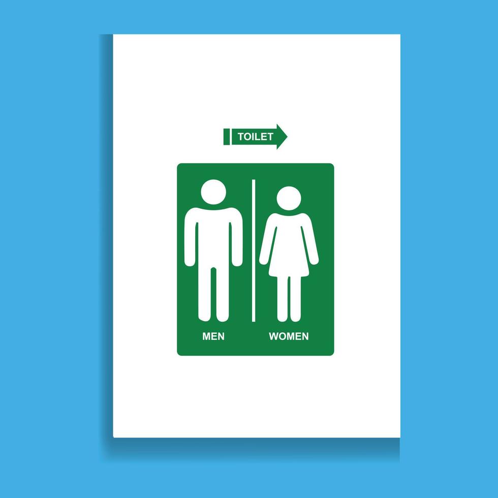 toilet vector icons set, male or female restroom wc