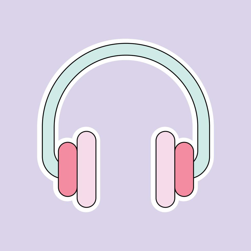 a headset isolated on soft purple background vector