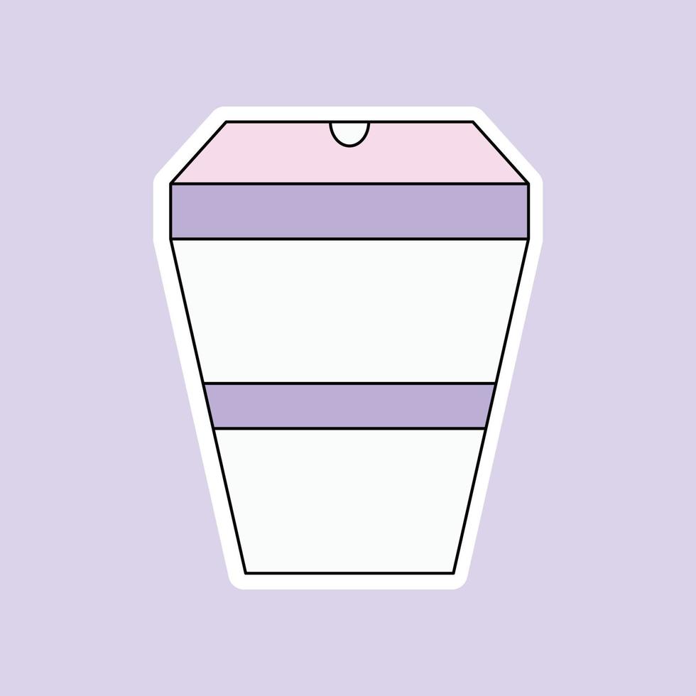 fresh drink isolated on soft purple background vector