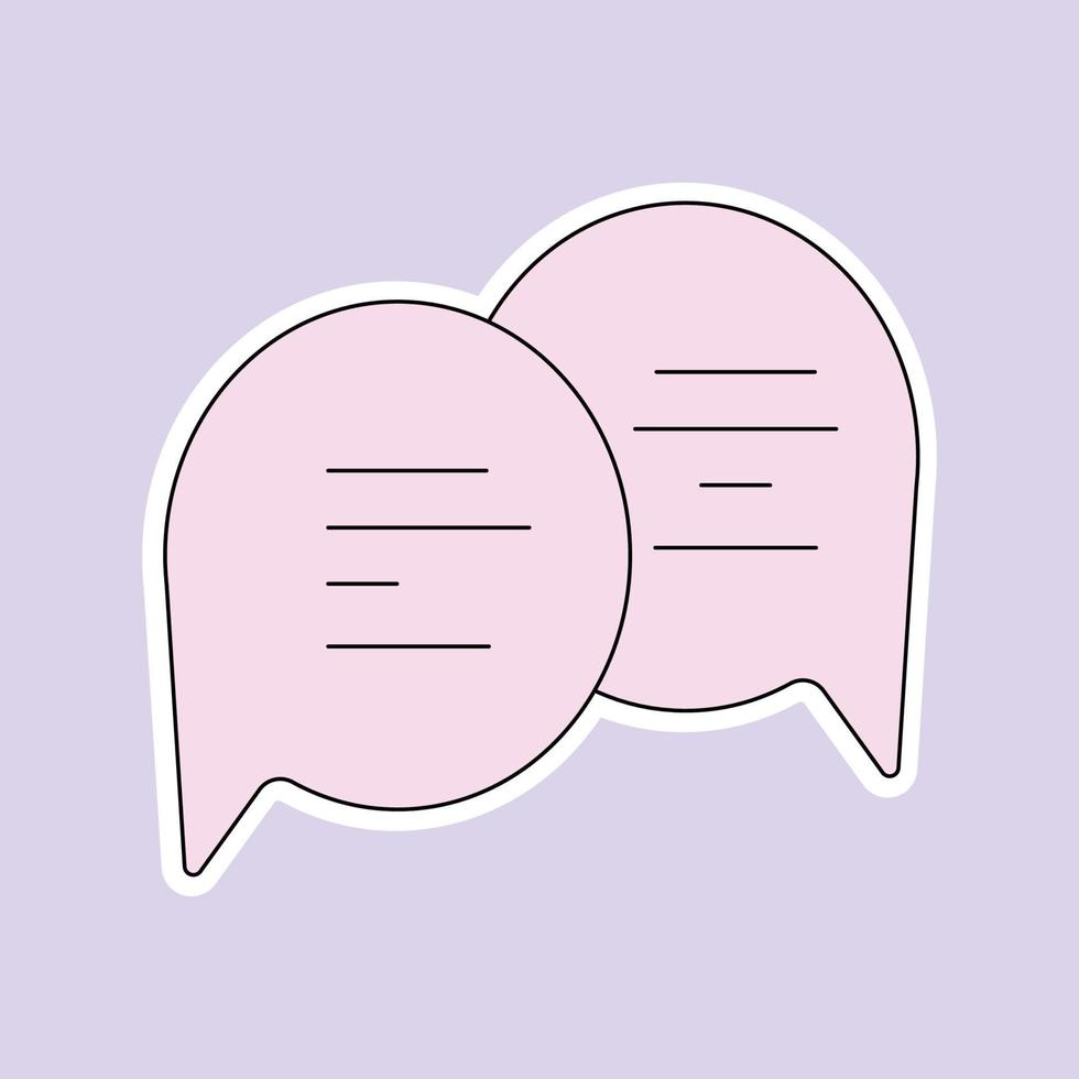 chat message isolated on soft purple background vector