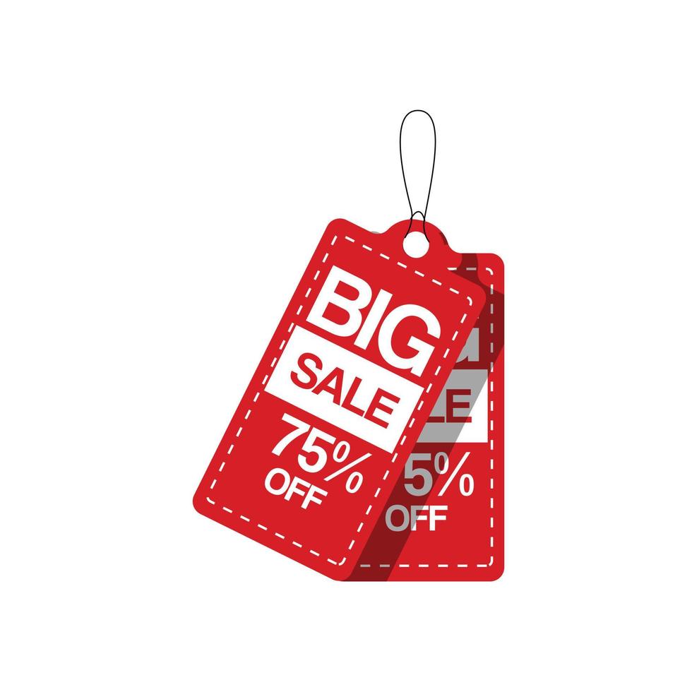 red discount label big sale vector