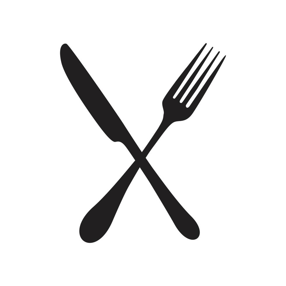 Fork and Knife icon vector, solid illustration, pictogram isolated vector