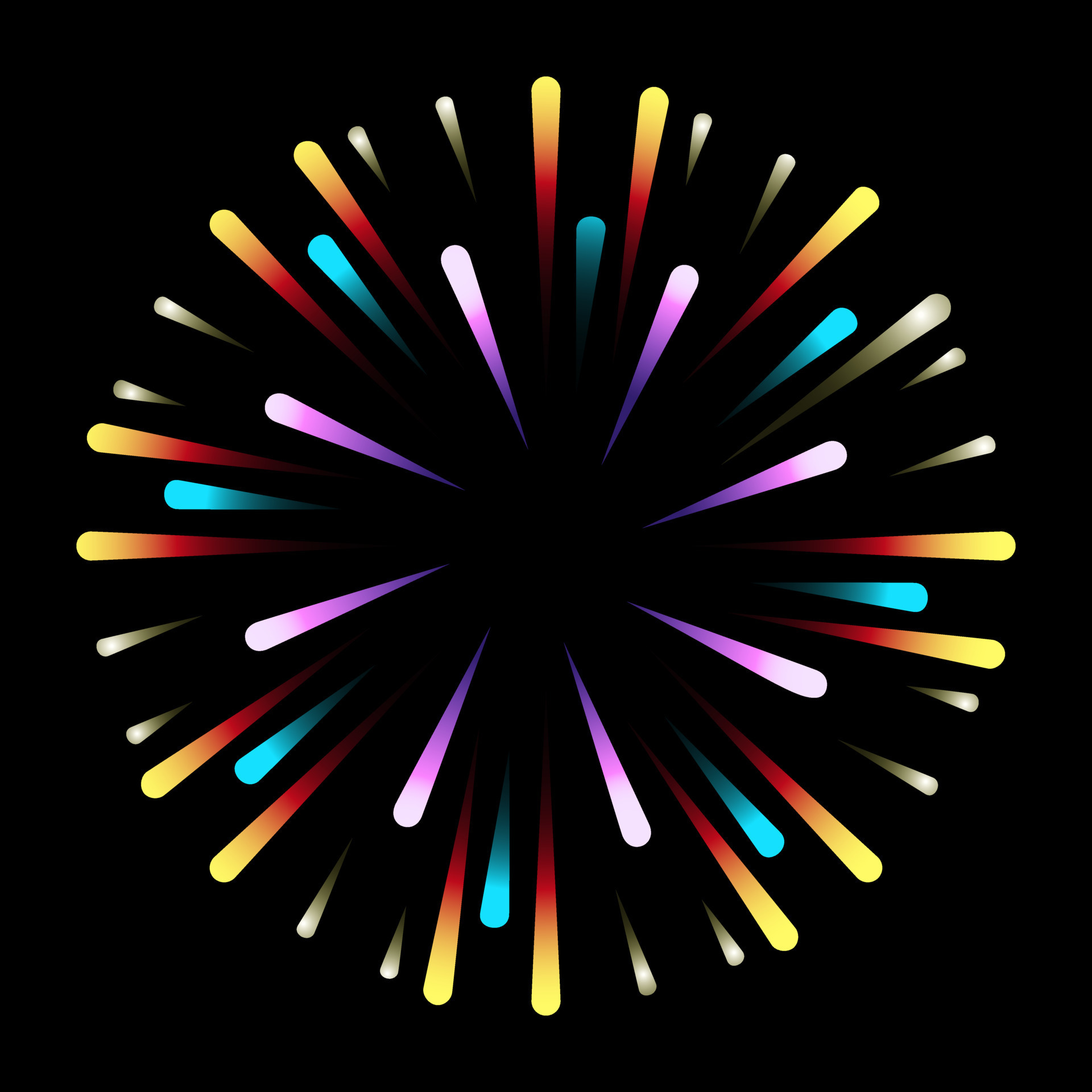 A flowery firework flat illustration, chrysanthemum firework 14445591