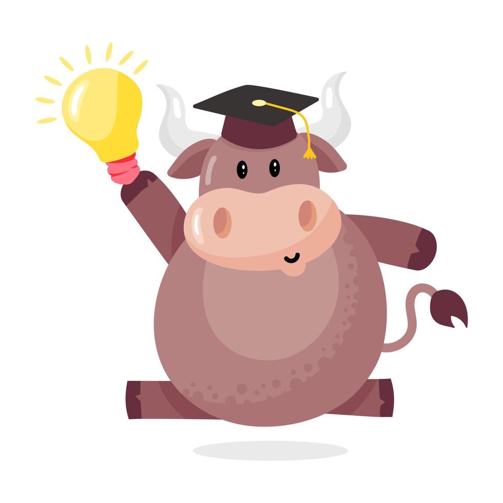 A bull of a taurus with earth, flat vector 14445612 Vector Art at Vecteezy