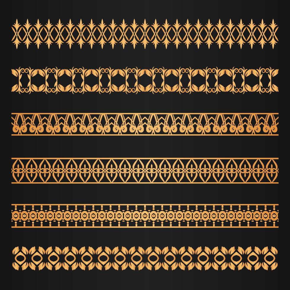 classic golden border  vector set