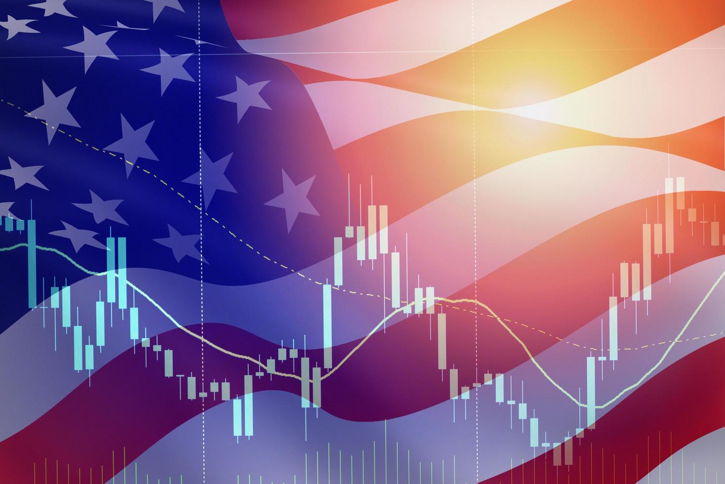 gráfico de velas de negocios gráfico del mercado de valores estados
