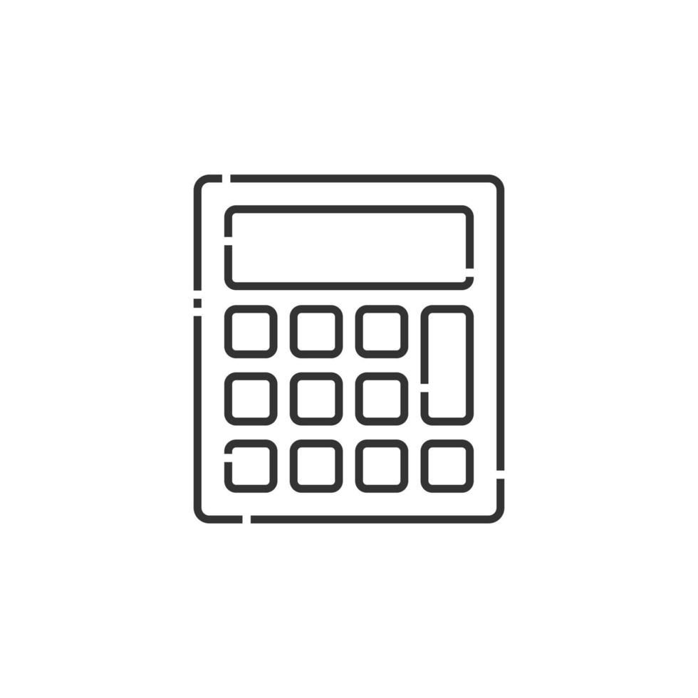 Calculator Line icon, Outline Icon - Back to school icon vector illustration - Isolated