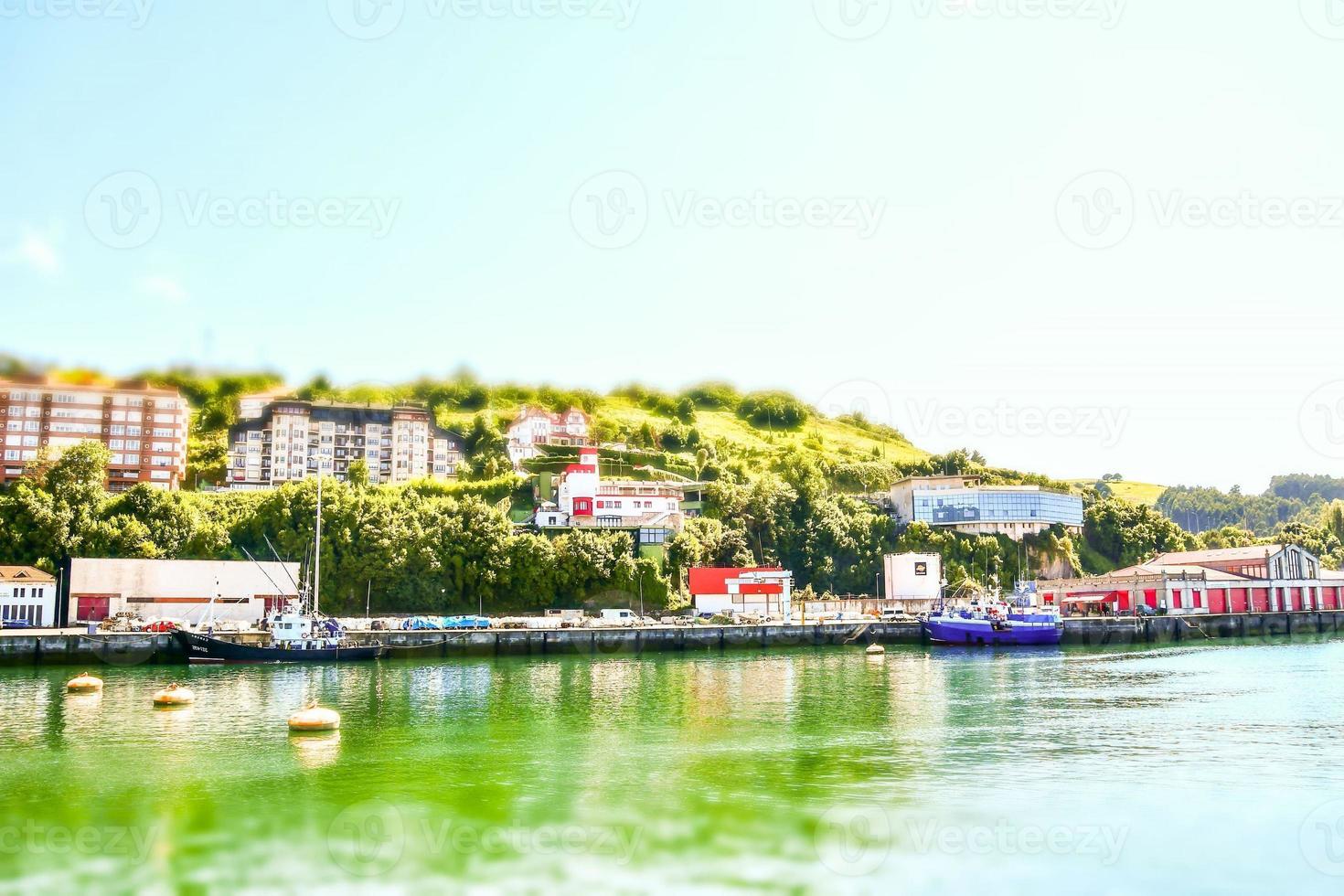 City view from the water photo