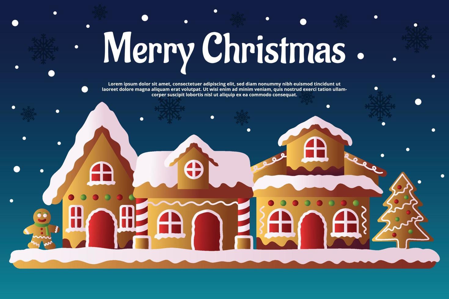 Ginger Bread House Background vector