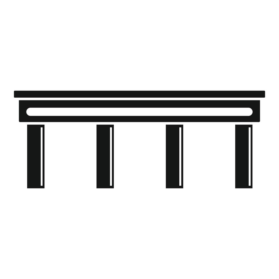 Autobahn bridge icon, simple style vector