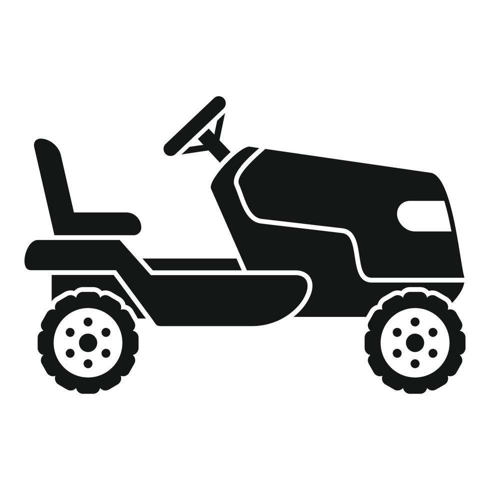 Tractor grass cutter icon, simple style vector