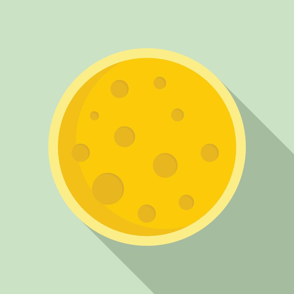 Full magic moon icon, flat style vector