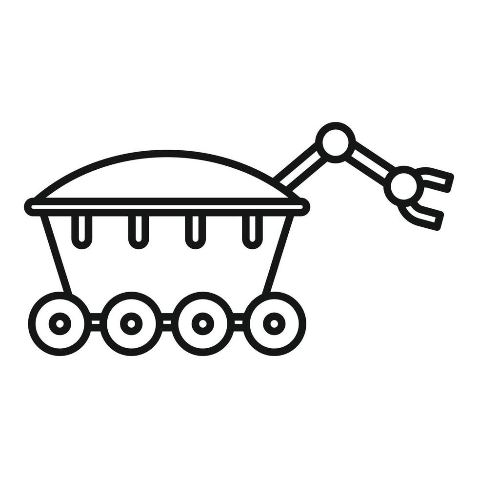 Space rover icon, outline style vector