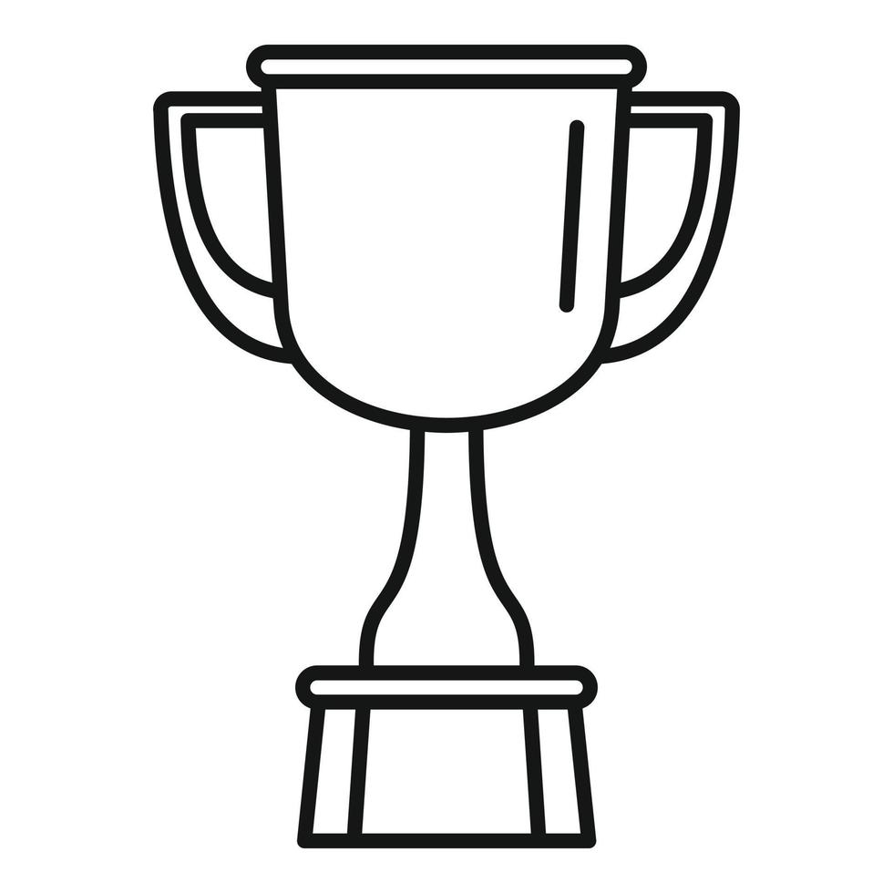 icono de copa de oro, estilo de esquema vector