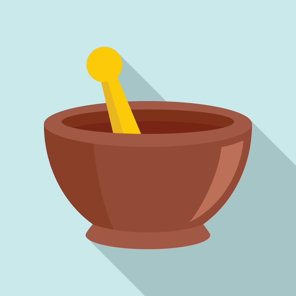 Magic bowl icon, flat style vector