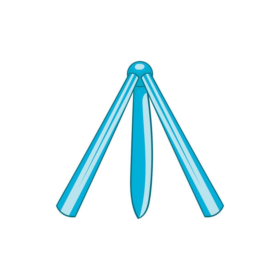 Butterfly knife icon in cartoon style vector