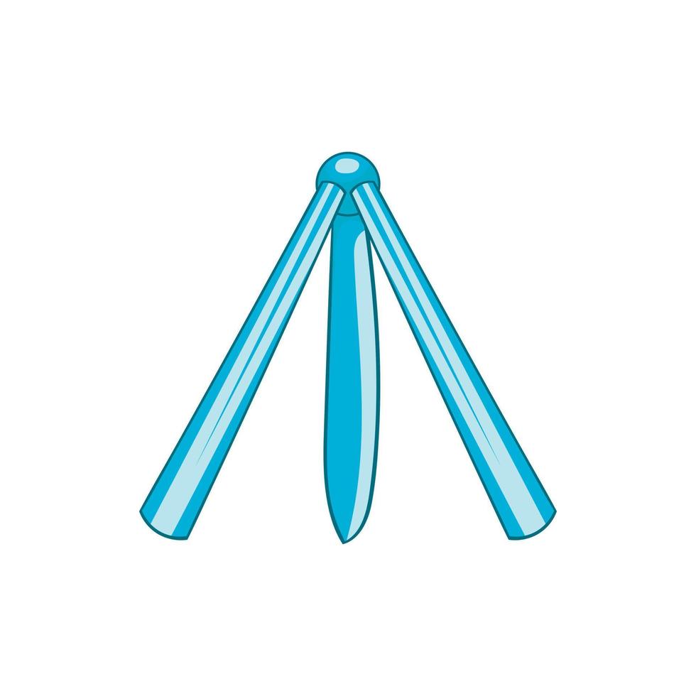 Butterfly knife icon in cartoon style vector