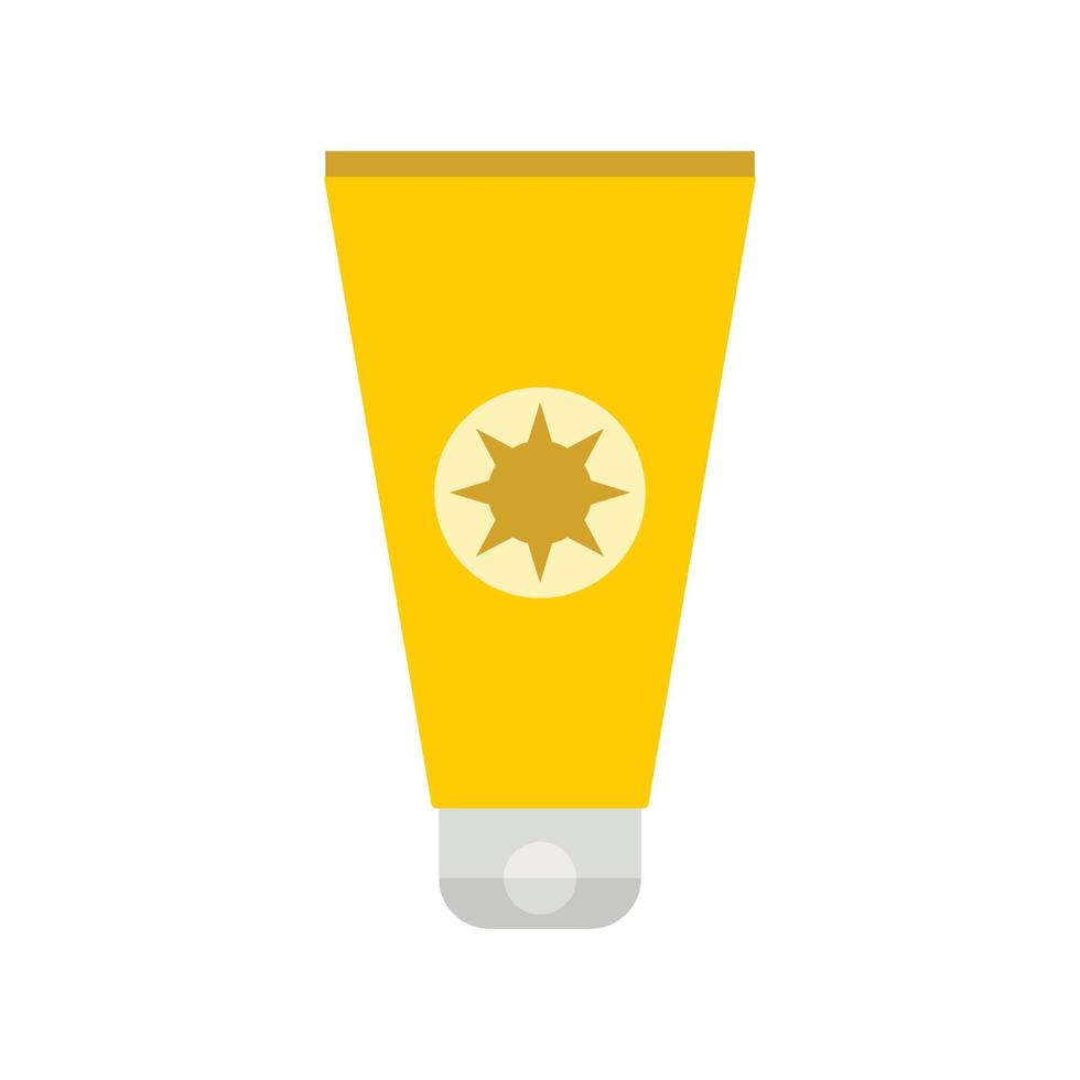 tubo con icono de crema para tomar el sol vector