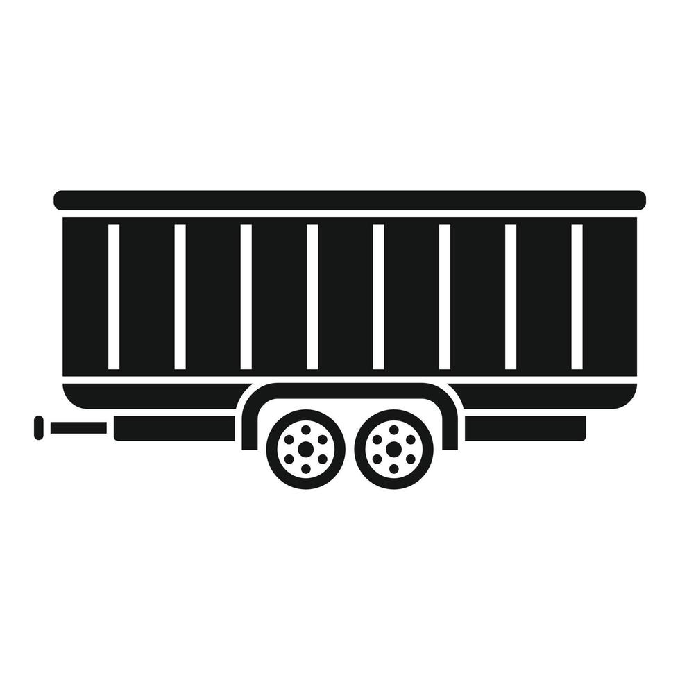Farm wheat trailer icon, simple style vector