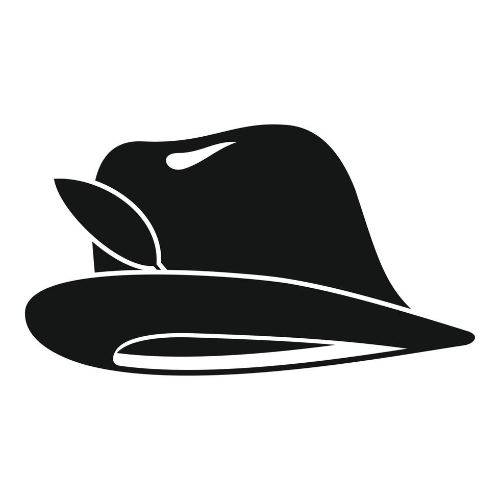 icono de sombrero de cazador, estilo simple vector
