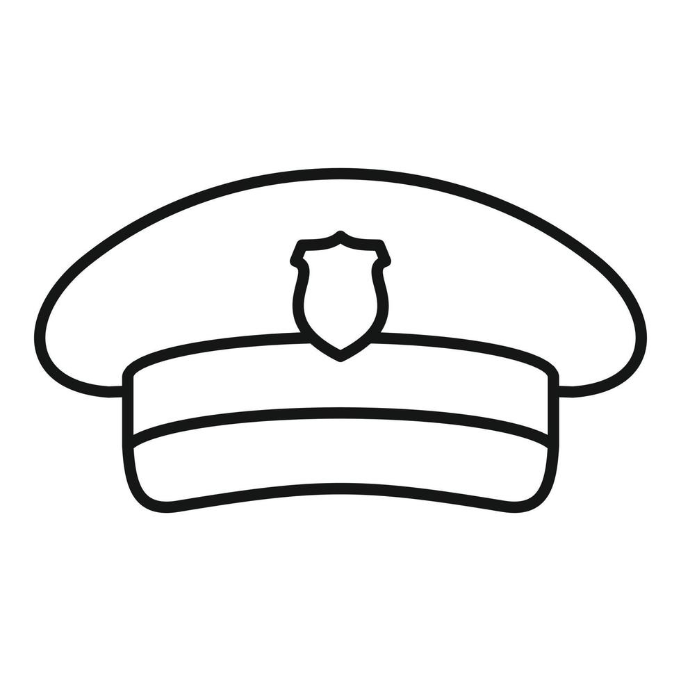Postman cap icon, outline style vector
